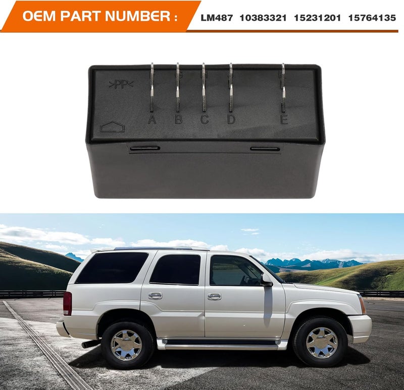 ISINFLASH Flasher Relay for Led Warning and Turn Signal Fix Hyper Flash Module Blinker Relay for Chevy Silverado Avalanche GMC Sierra Yukon Trucks 2003-2006, LM487 10383321 15231201 - Image 2